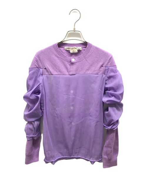 COMME des GARCONS（コムデギャルソン）COMME des GARCONS (コムデギャルソン) レースカーディガン パープル サイズ:Mの古着・服飾アイテム