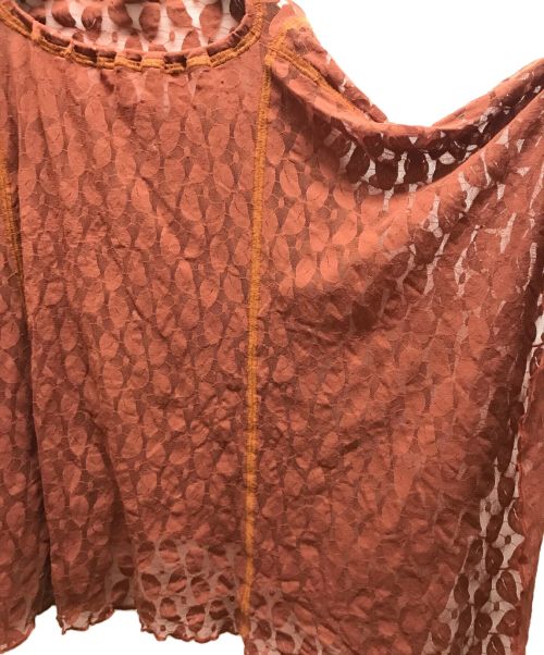 Jean Paul Gaultier FEMME（ジャンポールゴルチエ フェム）Jean Paul Gaultier FEMME (ジャンポールゴルチェフェム) レースケープ ブラウン サイズ:40の古着・服飾アイテム