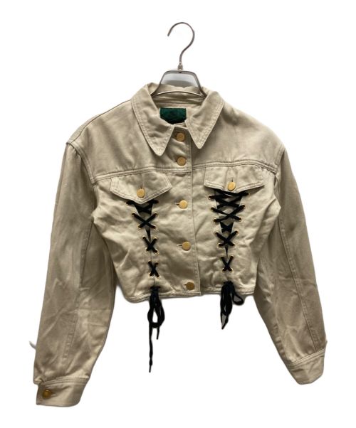 JUNIOR GAULTIER（ジュニアゴルチエ）JUNIOR GAULTIER (ジュニアゴルチエ) レースアップセットアップ ベージュ サイズ:42の古着・服飾アイテム