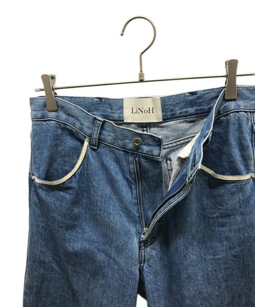 LiNoH（リノー）LiNoH (リノー) BELTED DENIM PANTS インディゴ サイズ:1の古着・服飾アイテム