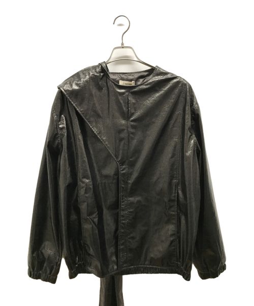 T/SEHNE（ティー セーヌ）T/SEHNE (ティー セーヌ) PLEATED SHAWL BOMBER JACET ブラック サイズ:46の古着・服飾アイテム