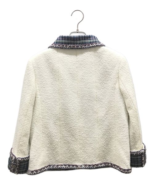 CHANEL（シャネル）CHANEL (シャネル) ココ釦ツイードジャケット ホワイト サイズ:34の古着・服飾アイテム