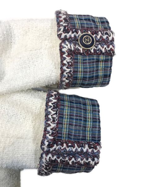 CHANEL（シャネル）CHANEL (シャネル) ココ釦ツイードジャケット ホワイト サイズ:34の古着・服飾アイテム