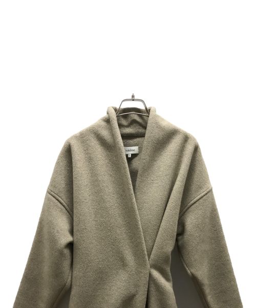 toteme（トーテム）toteme (トーテム) ノーカラーコート ベージュ サイズ:XSの古着・服飾アイテム