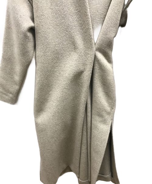 toteme（トーテム）toteme (トーテム) ノーカラーコート ベージュ サイズ:XSの古着・服飾アイテム