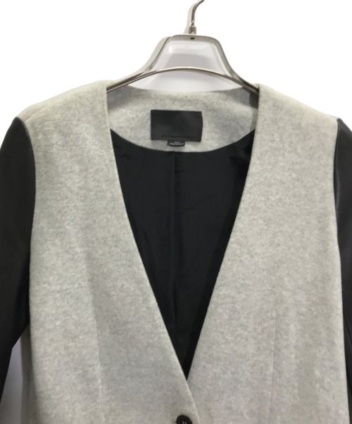 ALEXANDER WANG（アレキサンダー・ワン）ALEXANDER WANG (アレキサンダーワング) レザースリーブジャケット グレー サイズ:Sの古着・服飾アイテム