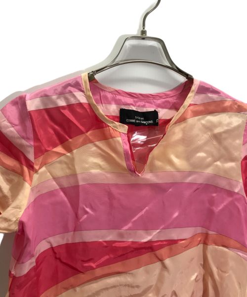 tricot COMME des GARCONS（トリココムデギャルソン）tricot COMME des GARCONS (トリココムデギャルソン) 総柄ブラウス ピンク サイズ:Sの古着・服飾アイテム