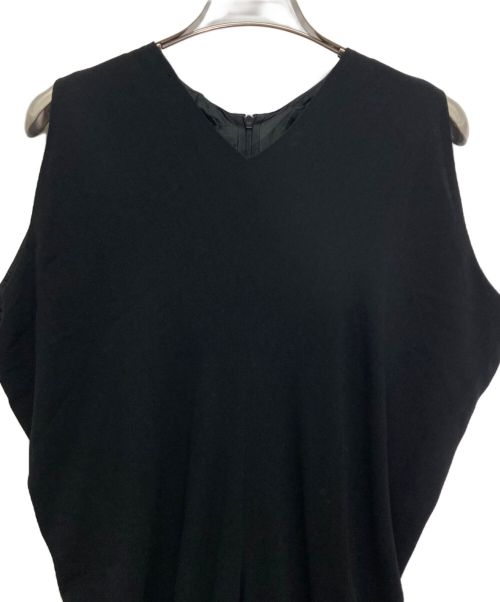 JIL SANDER（ジルサンダー）JIL SANDER (ジルサンダー) シルク混ノースリーブワンピース ブラック サイズ:38の古着・服飾アイテム