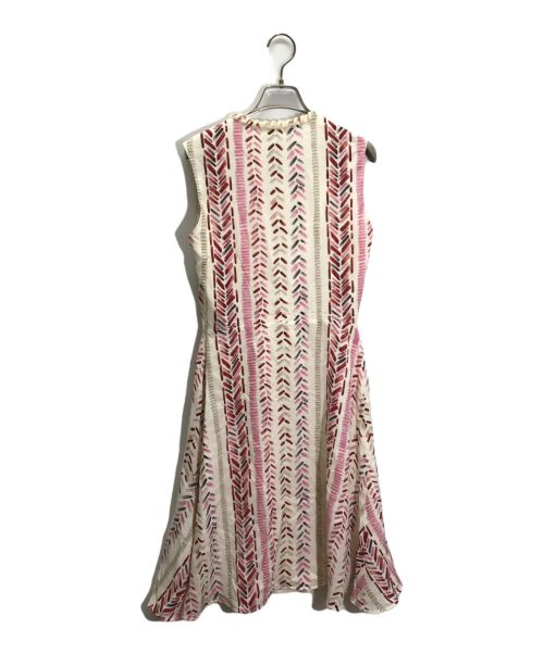 LOUIS VUITTON（ルイ ヴィトン）LOUIS VUITTON (ルイ ヴィトン) シルクノースリーブワンピース ホワイト サイズ:36の古着・服飾アイテム