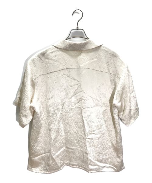 BEAUTY&YOUTH UNITED ARROWS（ビューティーアンドユースユナイテッドアローズ）BEAUTY&YOUTH UNITED ARROWS (ビューティーアンドユースユナイテッドアローズ) アセテートサテン オープンカラーシャツ アイボリー サイズ:記載なしの古着・服飾アイテム