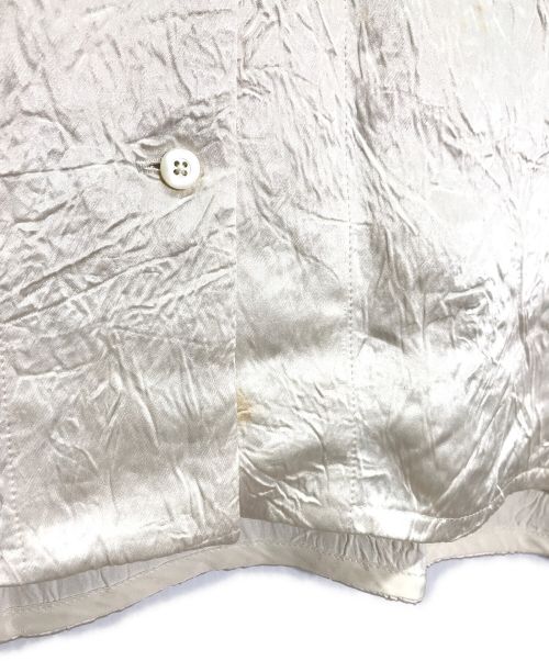 BEAUTY&YOUTH UNITED ARROWS（ビューティーアンドユースユナイテッドアローズ）BEAUTY&YOUTH UNITED ARROWS (ビューティーアンドユースユナイテッドアローズ) アセテートサテン オープンカラーシャツ アイボリー サイズ:記載なしの古着・服飾アイテム
