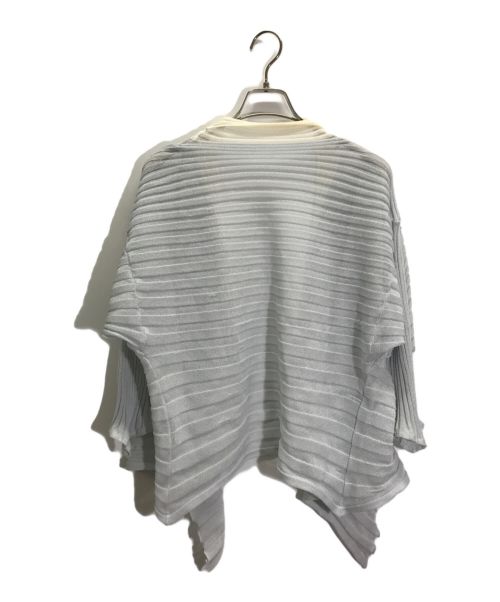 ISSEY MIYAKE（イッセイミヤケ）ISSEY MIYAKE (イッセイミヤケ) メッシュグラデーションカーディガン ブルー サイズ:Mの古着・服飾アイテム