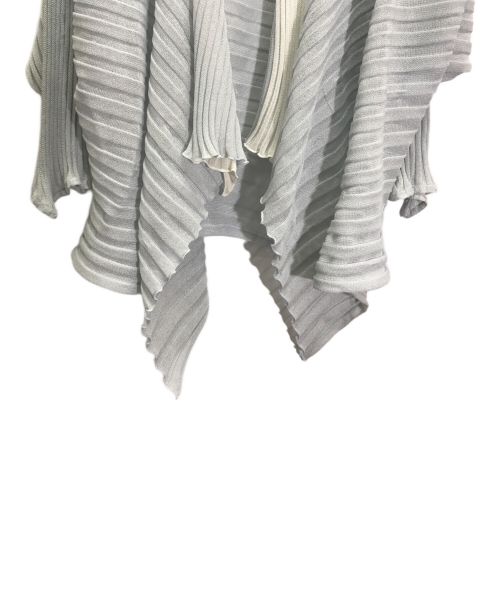 ISSEY MIYAKE（イッセイミヤケ）ISSEY MIYAKE (イッセイミヤケ) メッシュグラデーションカーディガン ブルー サイズ:Mの古着・服飾アイテム