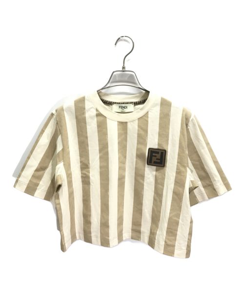 FENDI（フェンディ）FENDI (フェンディ) ペカンコットンカットソー ベージュ サイズ:Sの古着・服飾アイテム