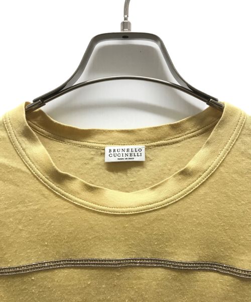BRUNELLO CUCINELLI（ブルネロクチネリ）BRUNELLO CUCINELLI (ブルネロクチネリ) リネンカットソー イエロー サイズ:Sの古着・服飾アイテム