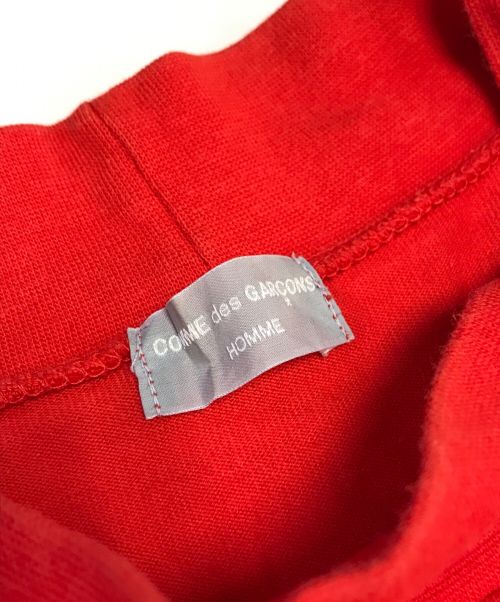 COMME des GARCONS HOMME（コムデギャルソン オム）COMME des GARCONS HOMME (コムデギャルソン オム) モックネックカットソー レッド サイズ:表記なしの古着・服飾アイテム
