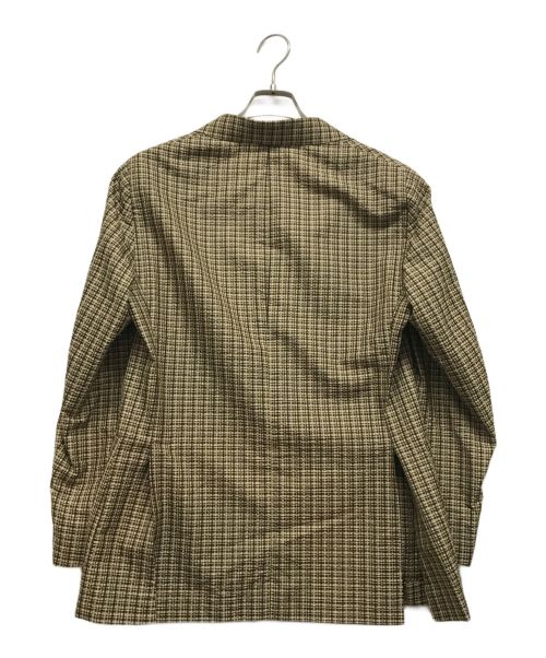 TOMORROW LAND（トゥモローランド）TOMORROW LAND (トゥモローランド) CARUSO (カルーゾ) シルクサッカー シングルブレステッド3Bスーツ ベージュ サイズ:46の古着・服飾アイテム