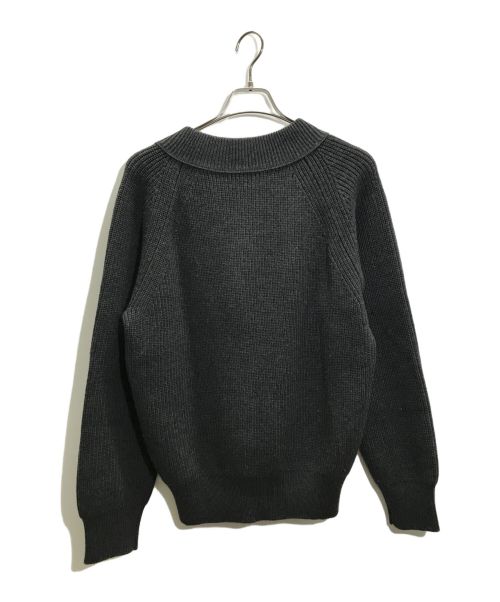 SLOANE（スローン）SLOANE (スローン) 5Gメリノウール畦編Vネック グレー サイズ:3の古着・服飾アイテム