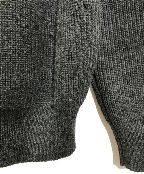 SLOANE（スローン）SLOANE (スローン) 5Gメリノウール畦編Vネック グレー サイズ:3の古着・服飾アイテム