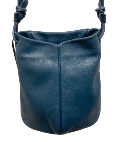 Mamet Maroquinier（マメ マロキニエール）mamet maroquinier (マメ マロキニエール) レザーショルダーバッグ ネイビーの古着・服飾アイテム