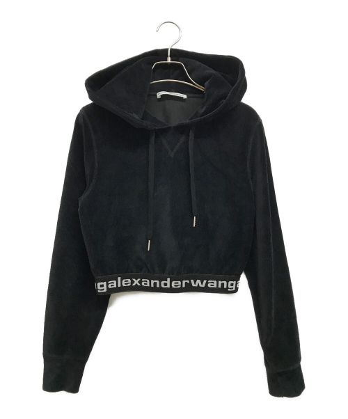 ALEXANDER WANG（アレキサンダー・ワン）ALEXANDER WANG (アレキサンダーワン) STRETCH CORDUROY HOODY ブラック サイズ:XSの古着・服飾アイテム