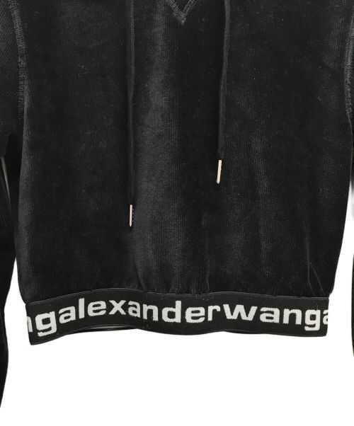 ALEXANDER WANG（アレキサンダー・ワン）ALEXANDER WANG (アレキサンダーワン) STRETCH CORDUROY HOODY ブラック サイズ:XSの古着・服飾アイテム