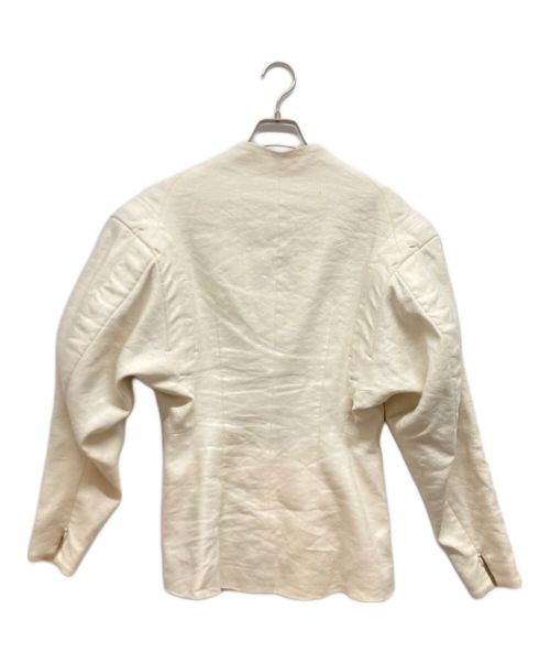YOHEI OHNO（ヨウヘイオオノ）YOHEI OHNO (ヨウヘイオオノ) Round Sleeve Jacket ホワイト サイズ:38の古着・服飾アイテム