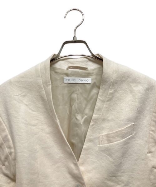 YOHEI OHNO（ヨウヘイオオノ）YOHEI OHNO (ヨウヘイオオノ) Round Sleeve Jacket ホワイト サイズ:38の古着・服飾アイテム