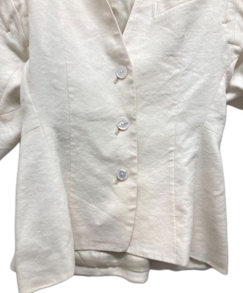 YOHEI OHNO（ヨウヘイオオノ）YOHEI OHNO (ヨウヘイオオノ) Round Sleeve Jacket ホワイト サイズ:38の古着・服飾アイテム