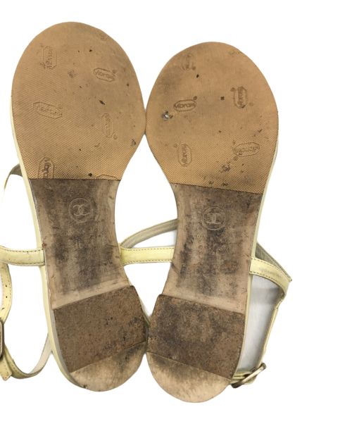 CHANEL（シャネル）CHANEL (シャネル) ココマークサンダル ベージュ サイズ:36 1/2の古着・服飾アイテム