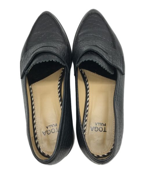 TOGA PULLA（トーガ プルラ）TOGA PULLA (トーガ プルラ) ローファー ブラック サイズ:23.5の古着・服飾アイテム