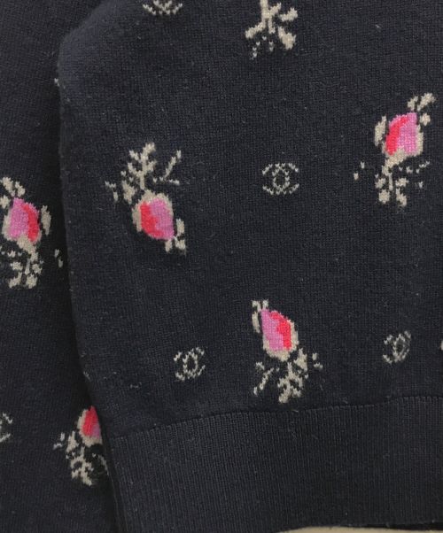 CHANEL（シャネル）CHANEL (シャネル) カシミヤニット ネイビー サイズ:34の古着・服飾アイテム