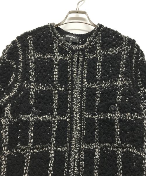 CHANEL（シャネル）CHANEL (シャネル) チェーンデザインウール コート ブラック サイズ:34の古着・服飾アイテム