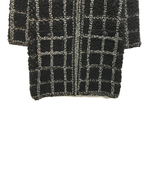 CHANEL（シャネル）CHANEL (シャネル) チェーンデザインウール コート ブラック サイズ:34の古着・服飾アイテム