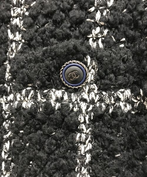 CHANEL（シャネル）CHANEL (シャネル) チェーンデザインウール コート ブラック サイズ:34の古着・服飾アイテム