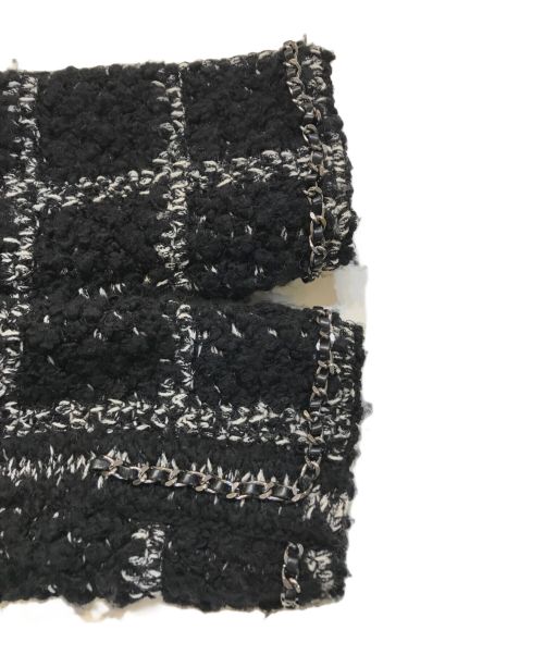 CHANEL（シャネル）CHANEL (シャネル) チェーンデザインウール コート ブラック サイズ:34の古着・服飾アイテム
