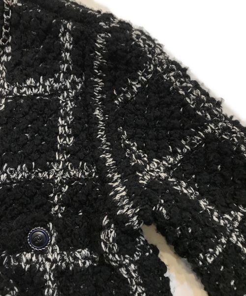CHANEL（シャネル）CHANEL (シャネル) チェーンデザインウール コート ブラック サイズ:34の古着・服飾アイテム