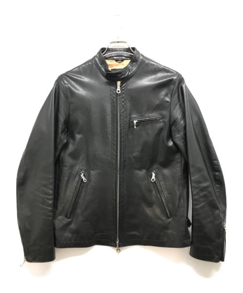 Cinquanta（チンクワンタ）Cinquanta (チンクアンタ) シングルライダースジャケット ブラック サイズ:48の古着・服飾アイテム