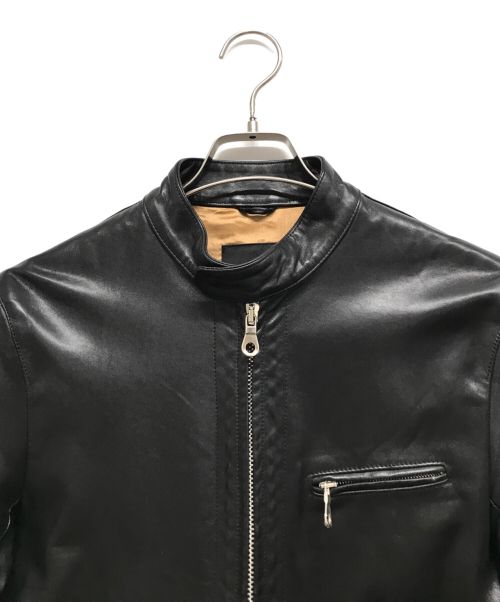 Cinquanta（チンクワンタ）Cinquanta (チンクアンタ) シングルライダースジャケット ブラック サイズ:48の古着・服飾アイテム