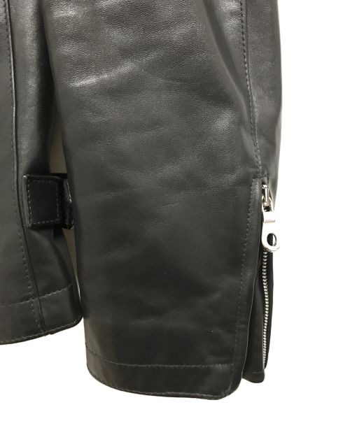 Cinquanta（チンクワンタ）Cinquanta (チンクアンタ) シングルライダースジャケット ブラック サイズ:48の古着・服飾アイテム