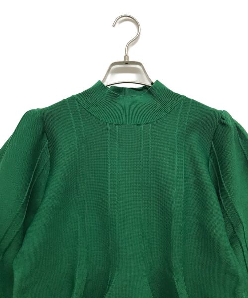 Ameri（アメリ）AMERI (アメリ) CONSTRUCTIVE KNIT TOP グリーン サイズ:FREEの古着・服飾アイテム
