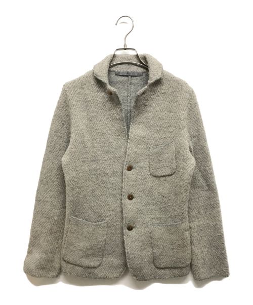 45R（フォーティファイブ・アール）45R (フォーティーファイブアール) ウール縮絨ニットジャケット グレー サイズ:2の古着・服飾アイテム