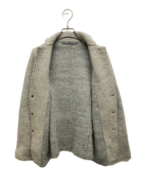 45R（フォーティファイブ・アール）45R (フォーティーファイブアール) ウール縮絨ニットジャケット グレー サイズ:2の古着・服飾アイテム