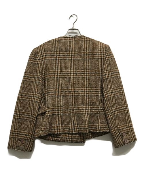 VALENTINO GARAVANI（ヴァレンティノ・ガラヴァーニ）VALENTINO GARAVANI (ヴァレンティノ・ガラヴァーニ) ツイードジャケット ベージュ サイズ:10の古着・服飾アイテム