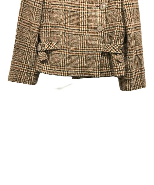 VALENTINO GARAVANI（ヴァレンティノ・ガラヴァーニ）VALENTINO GARAVANI (ヴァレンティノ・ガラヴァーニ) ツイードジャケット ベージュ サイズ:10の古着・服飾アイテム