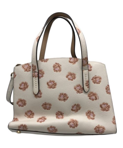 COACH（コーチ）COACH (コーチ) ラワーモチーフ2WAYバッグ ホワイトの古着・服飾アイテム