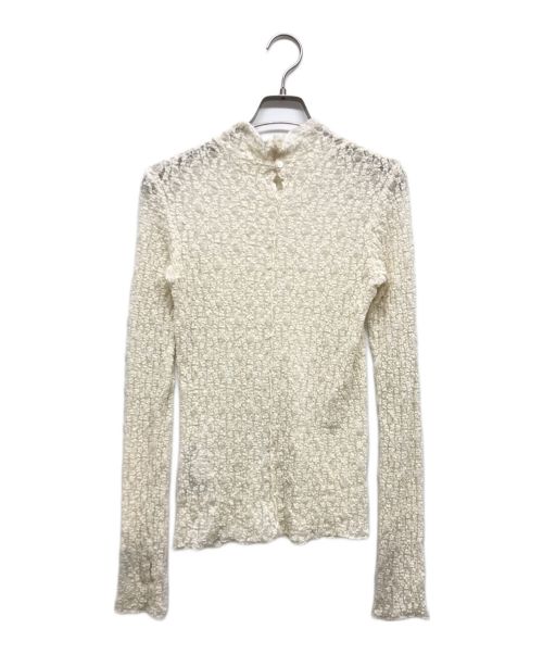 MAISON SPECIAL（メゾンスペシャル）MAISON SPECIAL (メゾンスペシャル) フクレレースタートルトップス ホワイト サイズ:Fの古着・服飾アイテム