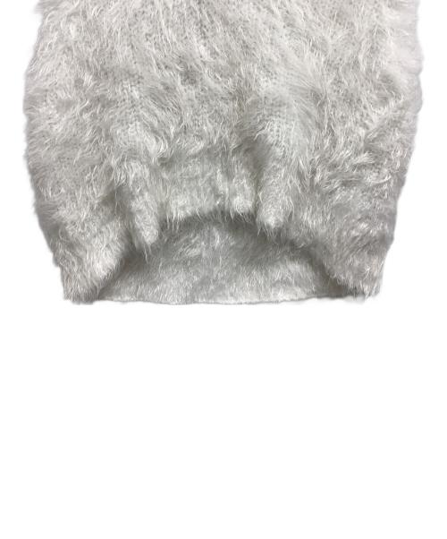 Gypsohila（ジプソフィア）Gypsohila (ジプソフィア) フェザーニットベスト ホワイト サイズ:Fの古着・服飾アイテム