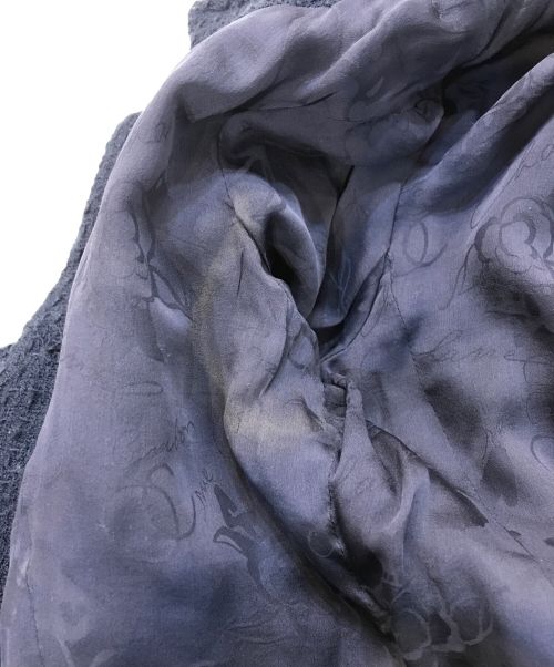 CHANEL（シャネル）CHANEL (シャネル) ツイードラメココボタン裾チェーンジャケット ネイビー サイズ:36の古着・服飾アイテム