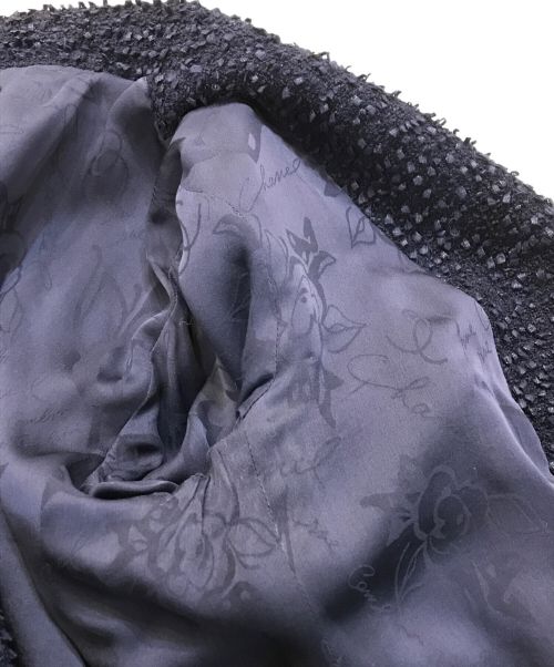 CHANEL（シャネル）CHANEL (シャネル) ココマークパールボタンツイードジャケット ネイビー サイズ:34の古着・服飾アイテム